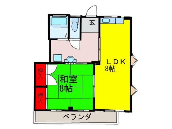 美和ハイツⅠの物件間取画像